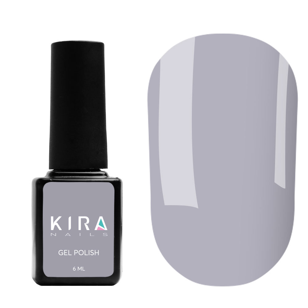 Kira Nails gel varnish No. 134 (violet-gray, enamel), 6 ml