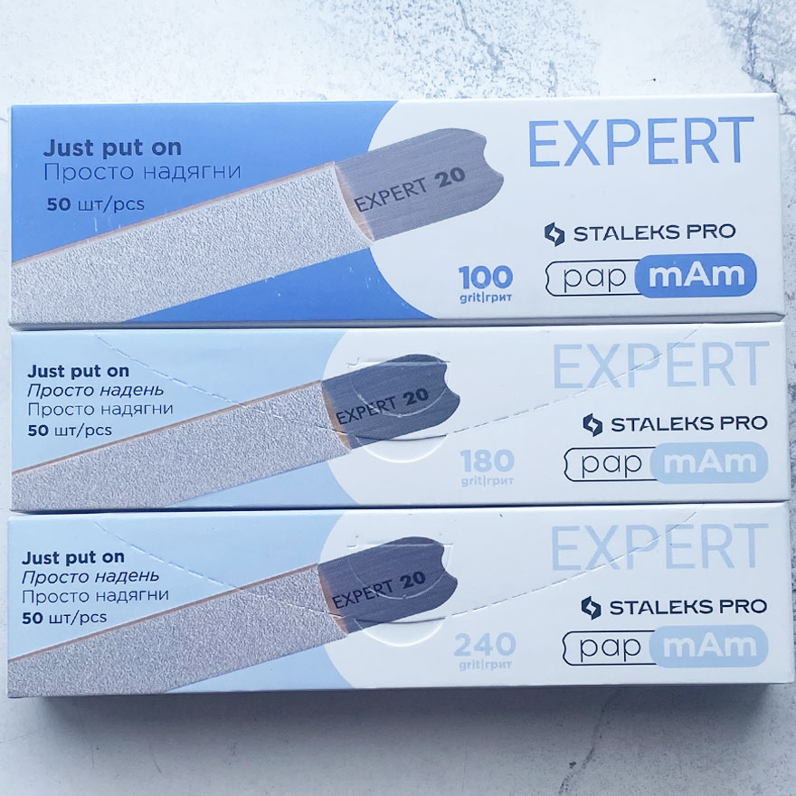 Staleks Pro - Replaceable files white papmAm for straight saw EXPERT 22 100 grit (50 pcs)