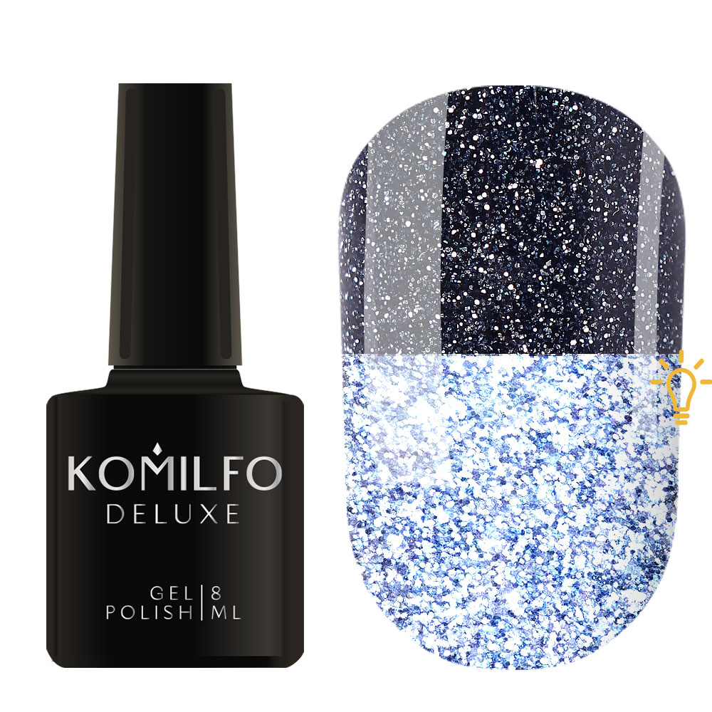 Komilfo Luminous Collection L007 (темный сине-серый, светоотражающий), 8 мл