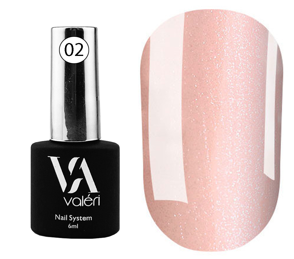 Valeri Nail base French Base 002 (light pink with silver microglitter), 6 ml Valeri Nail base French Base 002 (light pink with silver microglitter), 6 ml