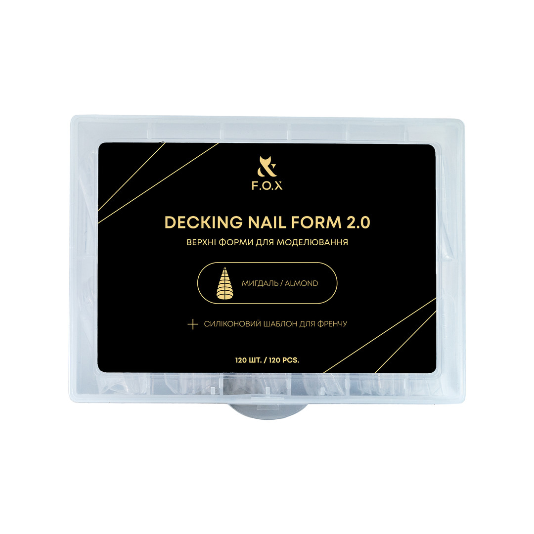 F.O.X Верхні форми для моделювання Мигдаль Decking Nail form 2.0 (120шт)