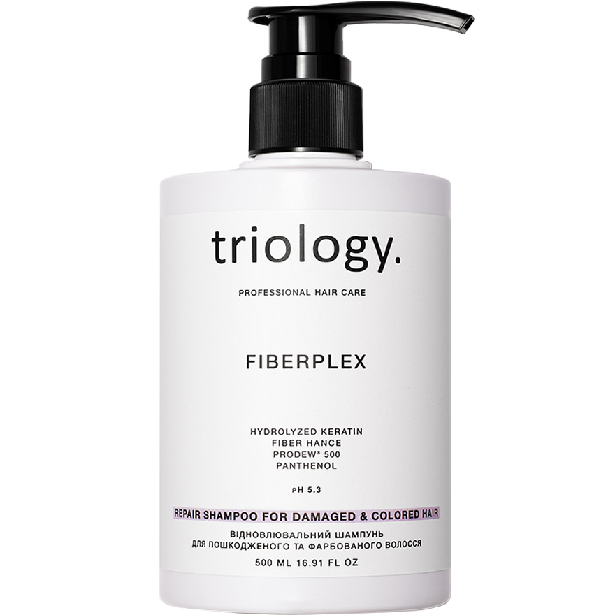 Triology Відновлювальний шампунь для пошкодженого та фарбованого волосся Fiberplex, 500 мл
