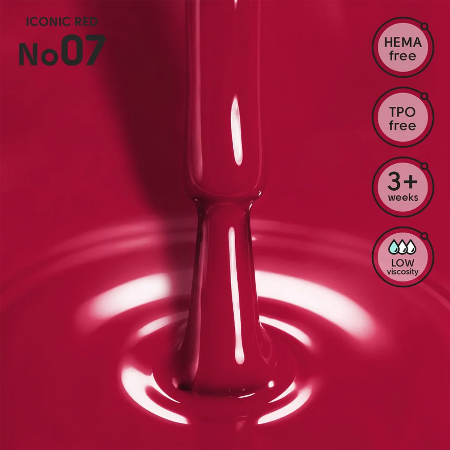 Shelly Гель-лак Iconic Red 07, 12 мл