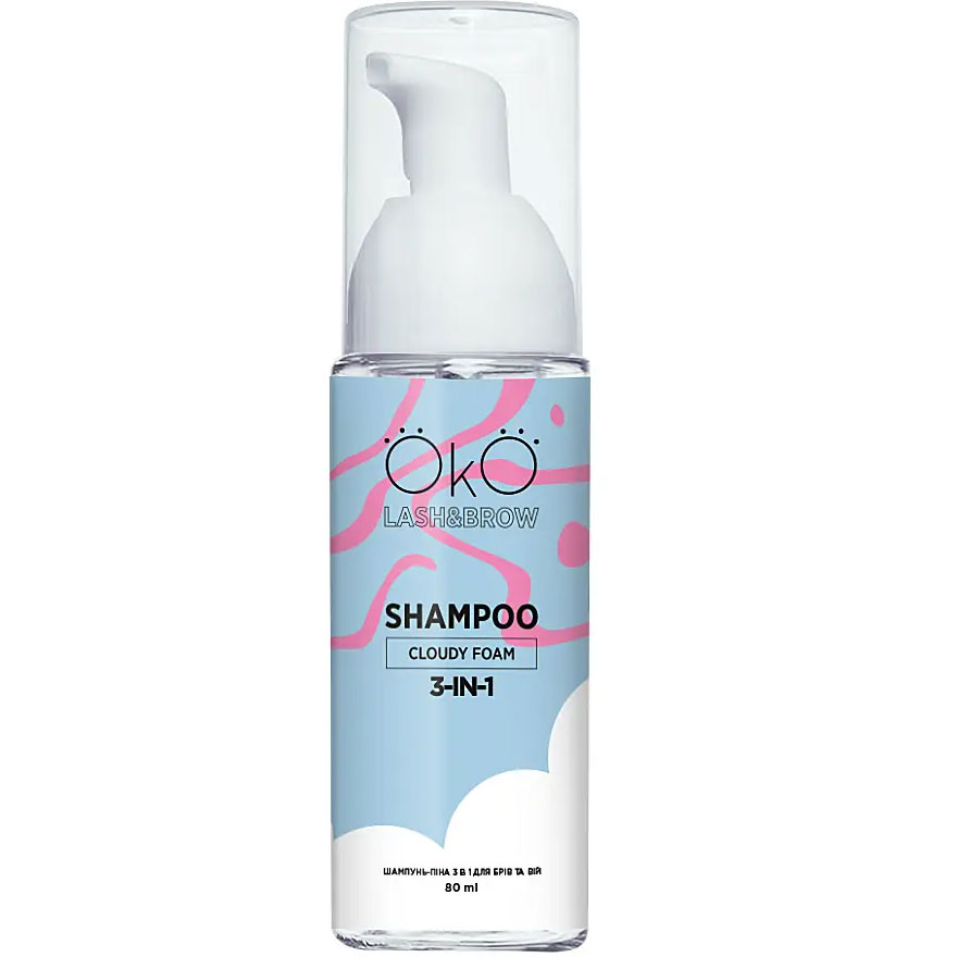 OkO Shampoo-foam Shampoo-foam for eyebrows and eyelashes 3in1, 80 ml