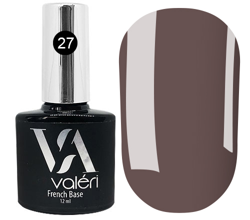 Valeri French base №027 (dark gray-violet, enamel), 12 ml