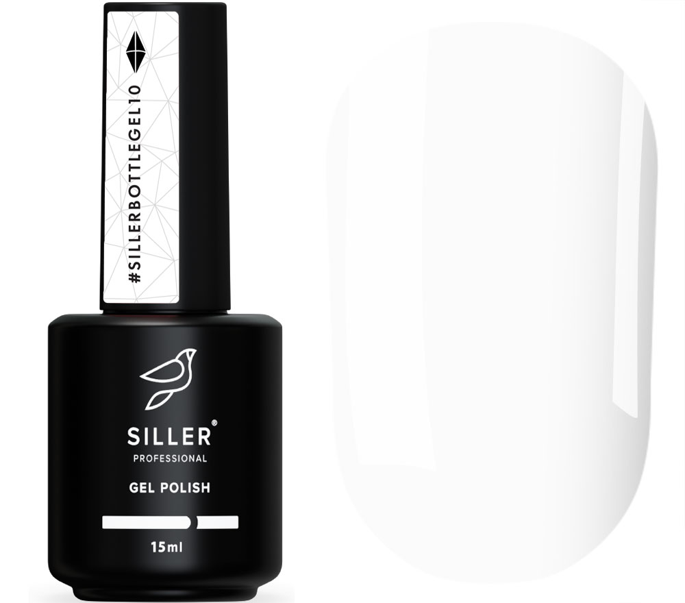 Siller Гель для нігтів Bottle Gel №10 (молочний), 15 мл Siller Гель для нігтів Bottle Gel №10 (молочний), 15 мл