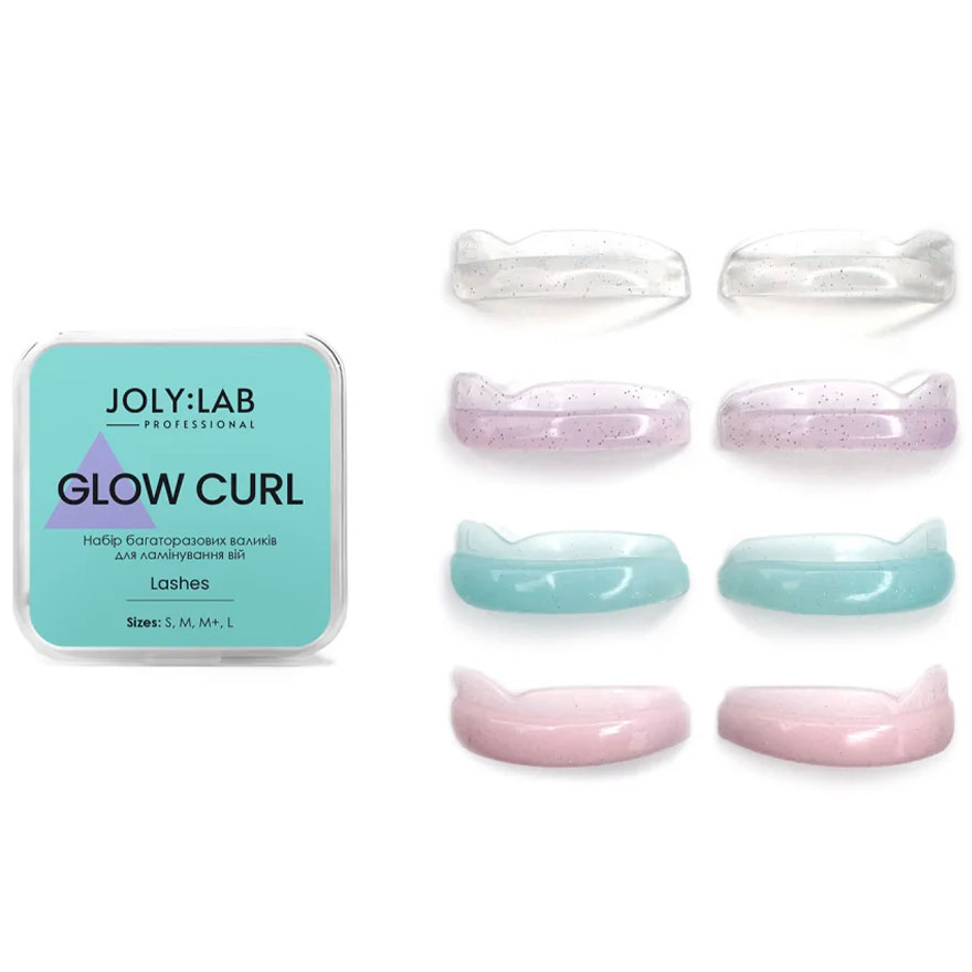 Joly:Lab Набір валиків багаторазових для ламінування вій Glow Curl, 4 пари Joly:Lab Набір валиків багаторазових для ламінування вій Glow Curl, 4 пари