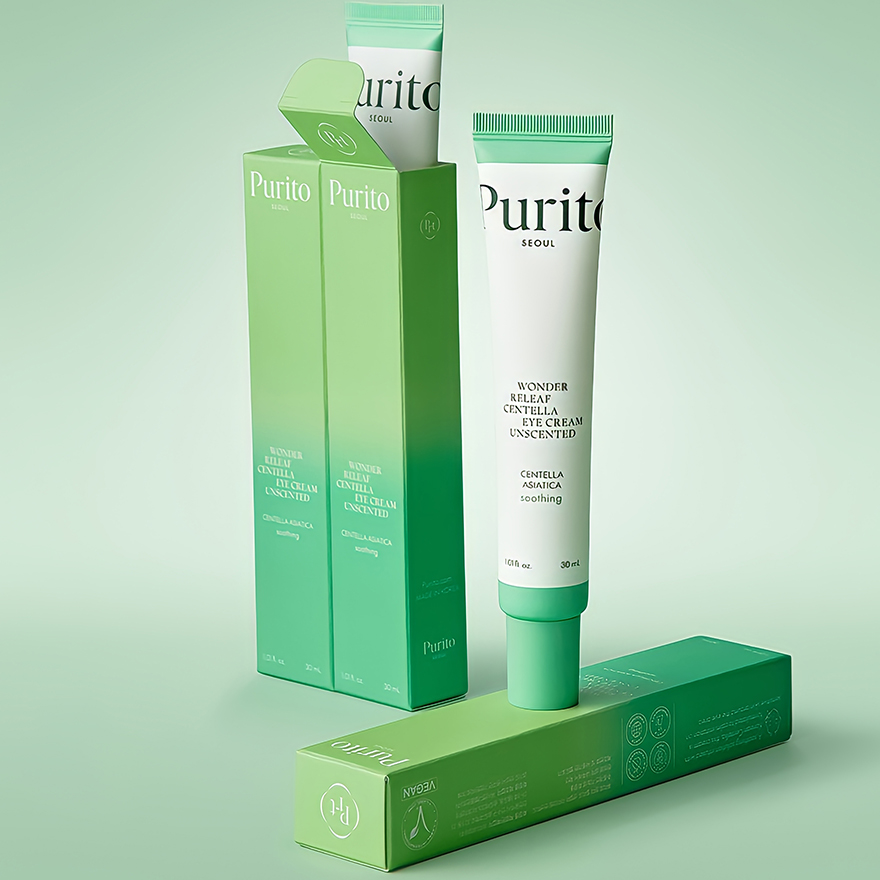 Purito Eye cream with centella and peptides without essential oils Wonder Releaf Centella Eye Cream Unscented, 30 ml