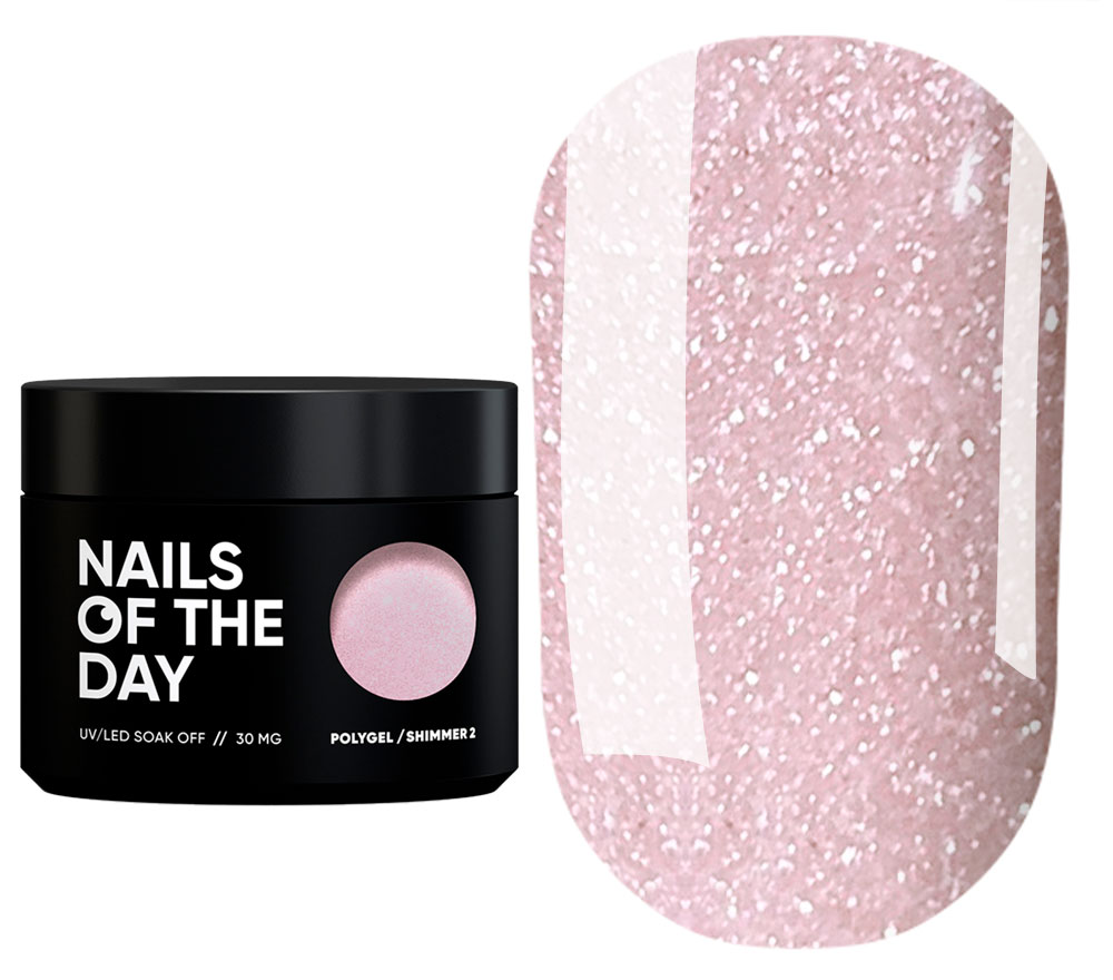 Nails Of The Day Poly Gel Shimmer №02 (нежно-розовый), 30 мл