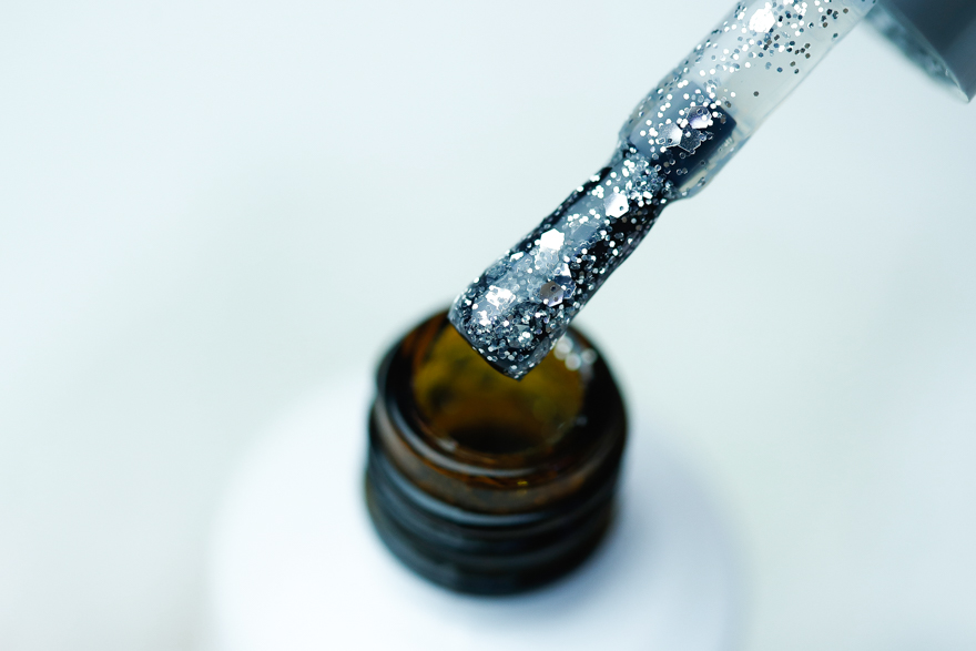 Gel varnish Atica Silver Sparkle GPM119 (silver sparkles), 7.5 ml