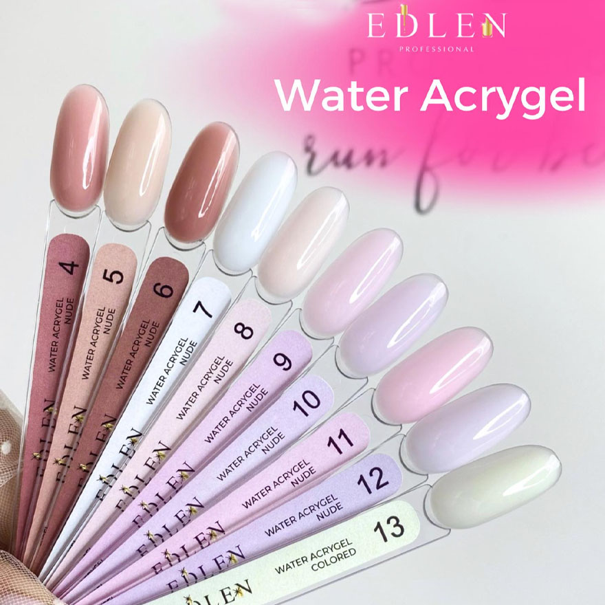 Edlen Nail Gel Water Acrygel Colored 13 (vanilla), 30 ml