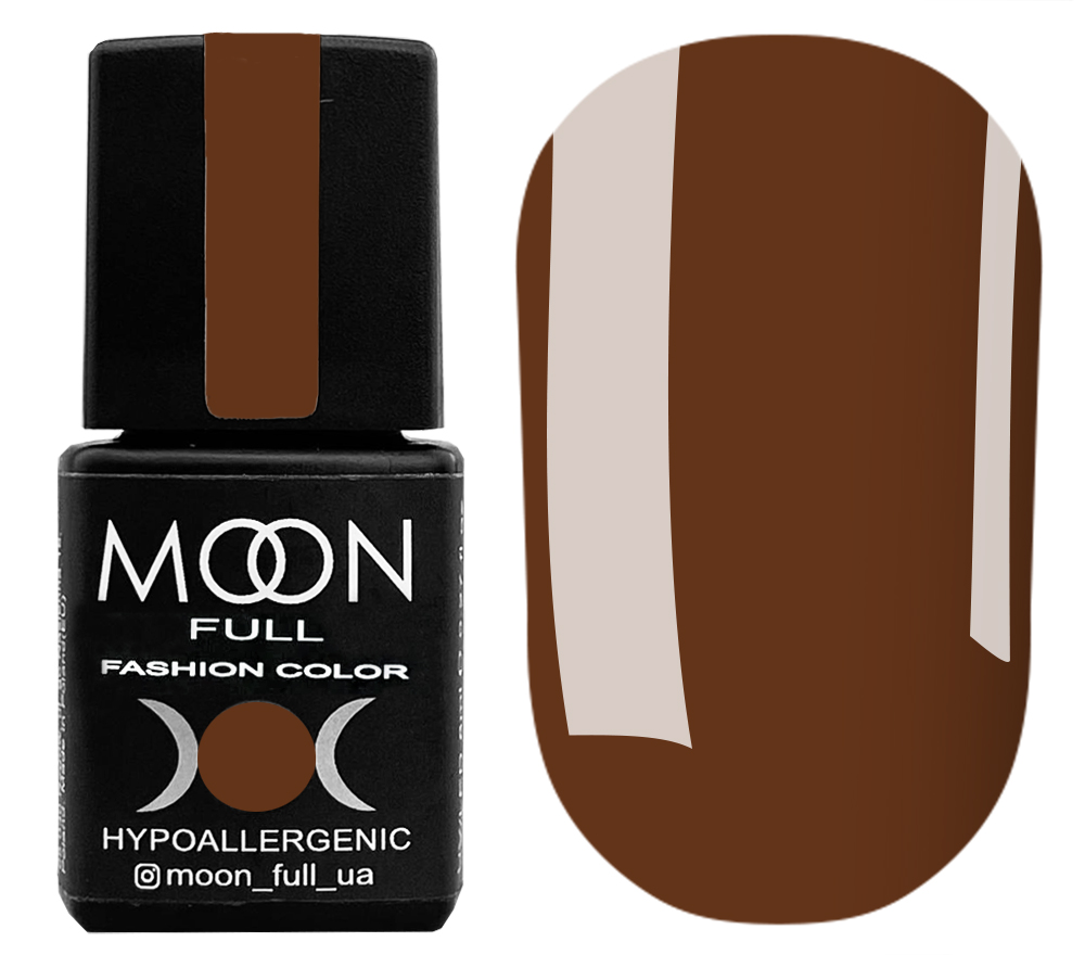 Гель-лак MOON FULL Fashion color №235 (коричневий, емаль), 8 мл