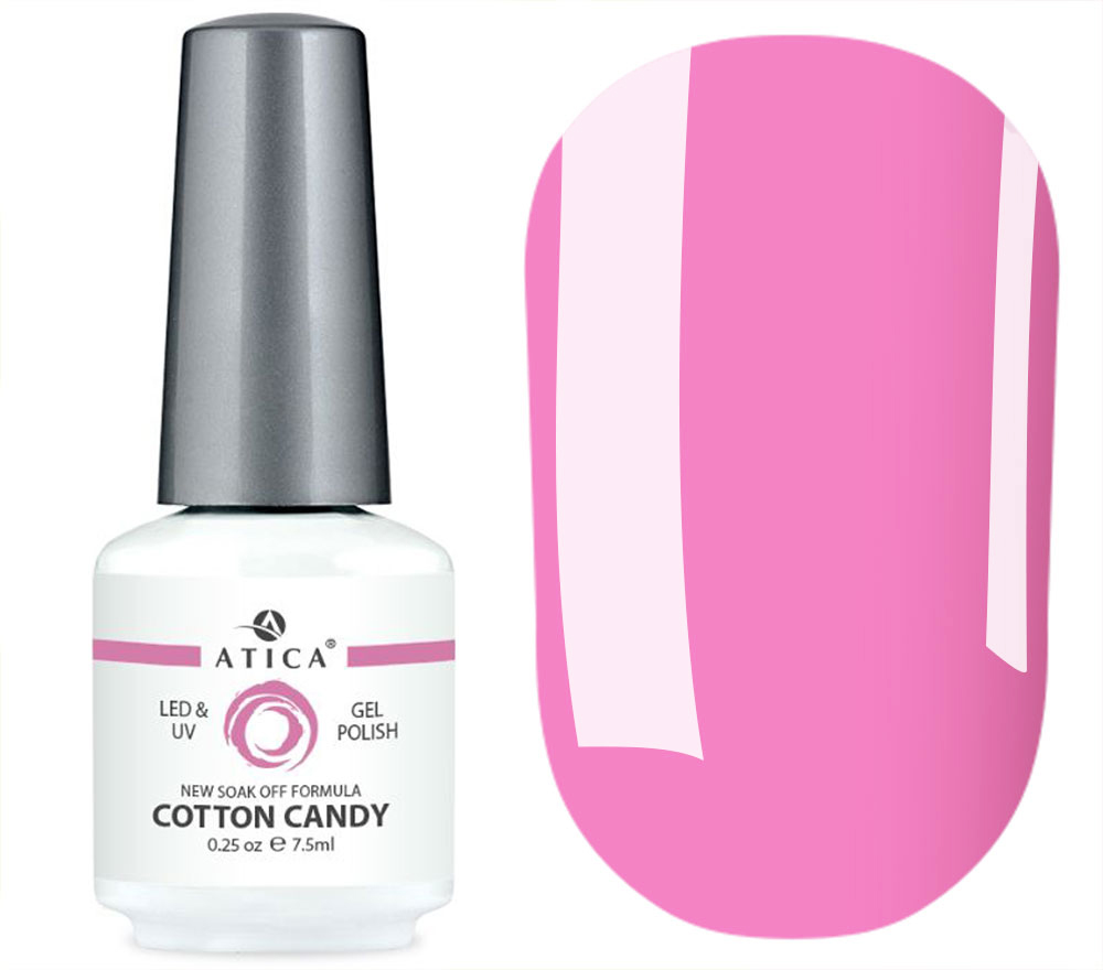 Atica Cotton Candy gel polish (soft pink, enamel), 7.5 ml