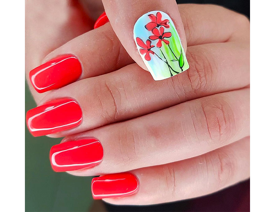 Gel polish Atica GPM 201 Runaway (coral, neon), 7.5 ml