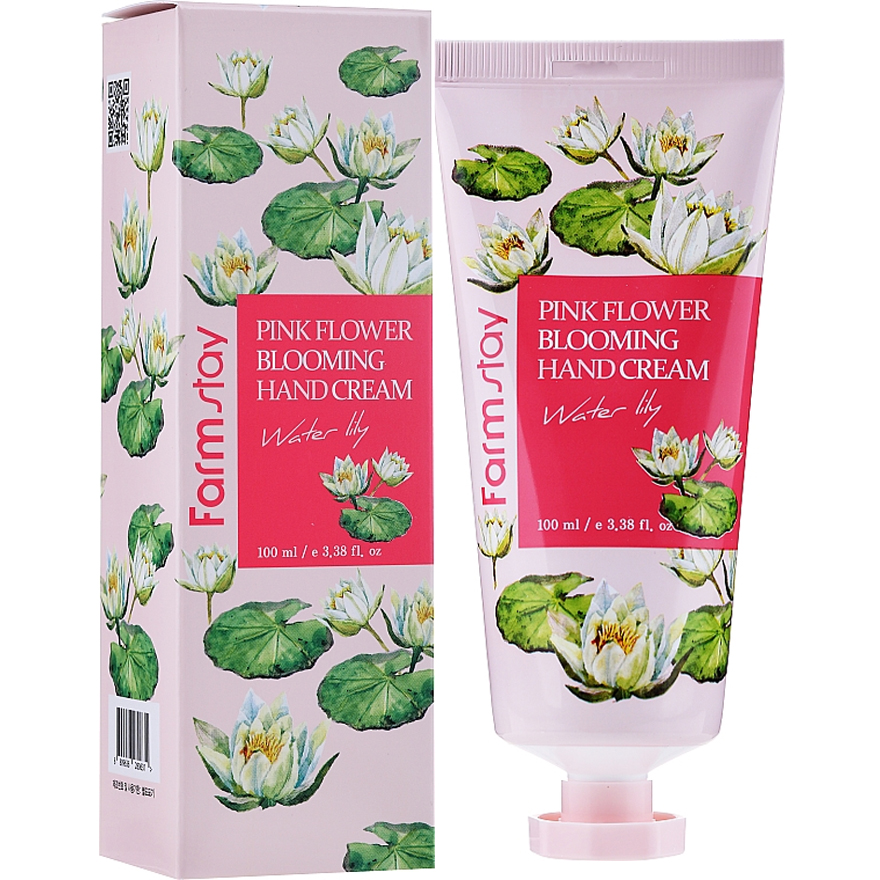 FARMSTAY Pink Flower Blooming Hand Cream Water Lily - Hand Cream, 100 ml