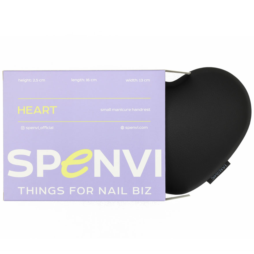 SPENVI Подушка під лікоть для манікюру Heart Black