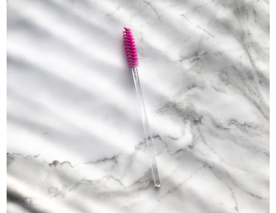 Hair brush, nylon, fuchsia on clear base, 1 pc. Hair brush, nylon, fuchsia on clear base, 1 pc.