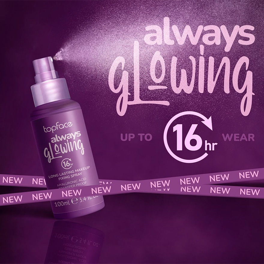 TopFace Spray-fixer "Always Glowing", 100 ml