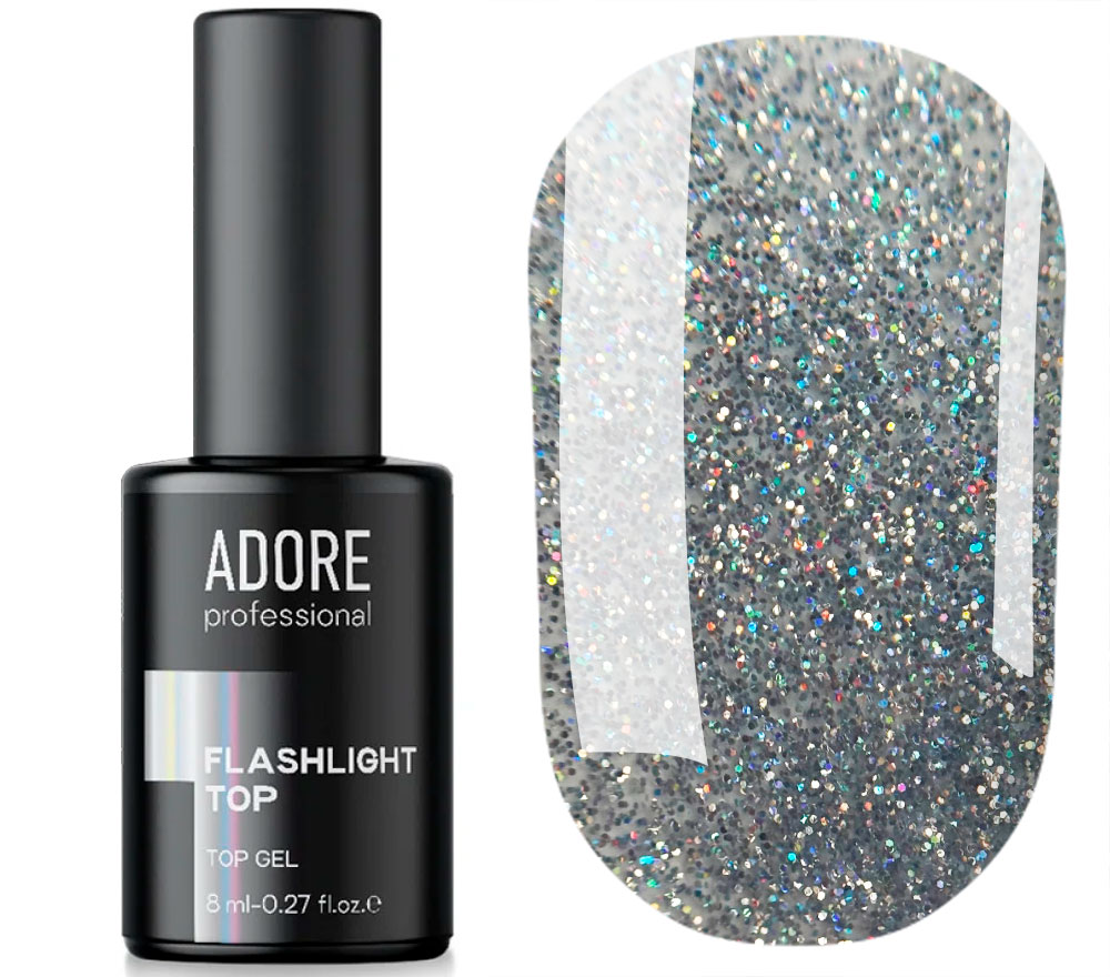 ADORE Топ для ногтей "Flashlight Top" №03, 8 мл