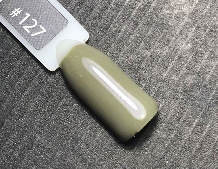 NUB 127 Liquid Beton gel varnish (gray-green, enamel), 8 ml