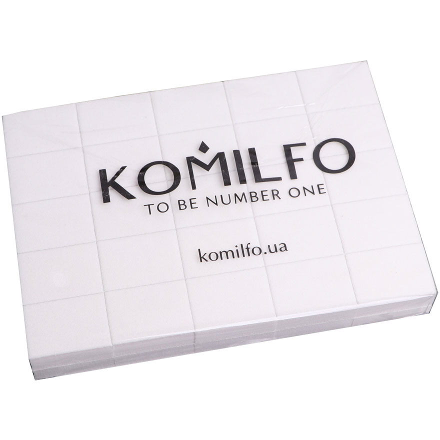 Set of grinders 32 * 25 * 12 mm white 120/120 for Komilfo nails (50 pcs in a pack)