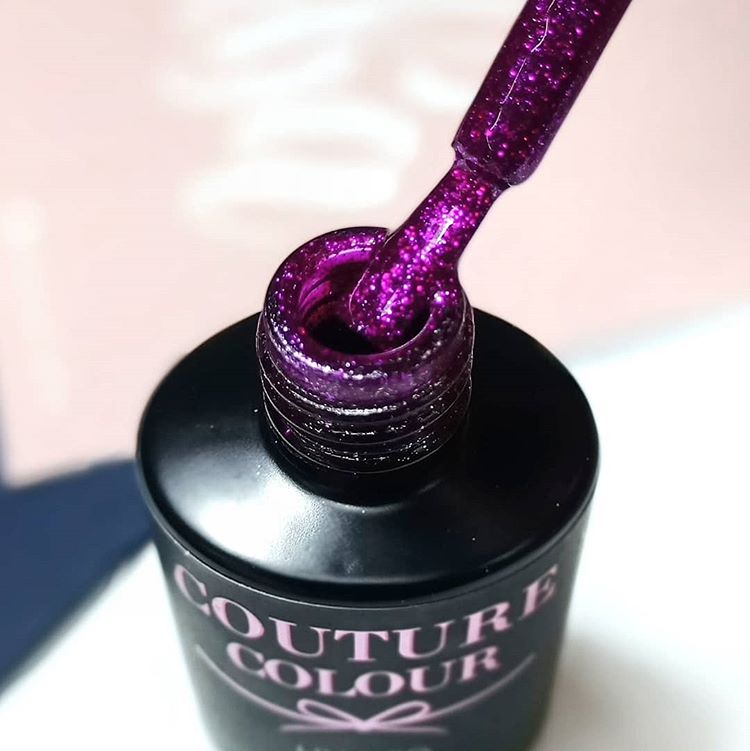Гель-лак Couture Colour Jewelry J06 (фуксия, с блестками), 9 мл