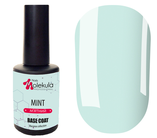 Molekula База для ногтей Base Colour Mint (мятный), 12 мл Molekula База для ногтей Base Colour Mint (мятный), 12 мл