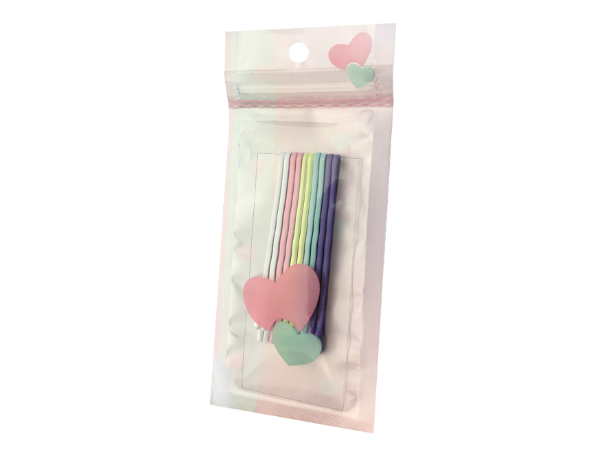 Multicolored invisible pins No. 4, 5.5 cm wavy (10 pcs)