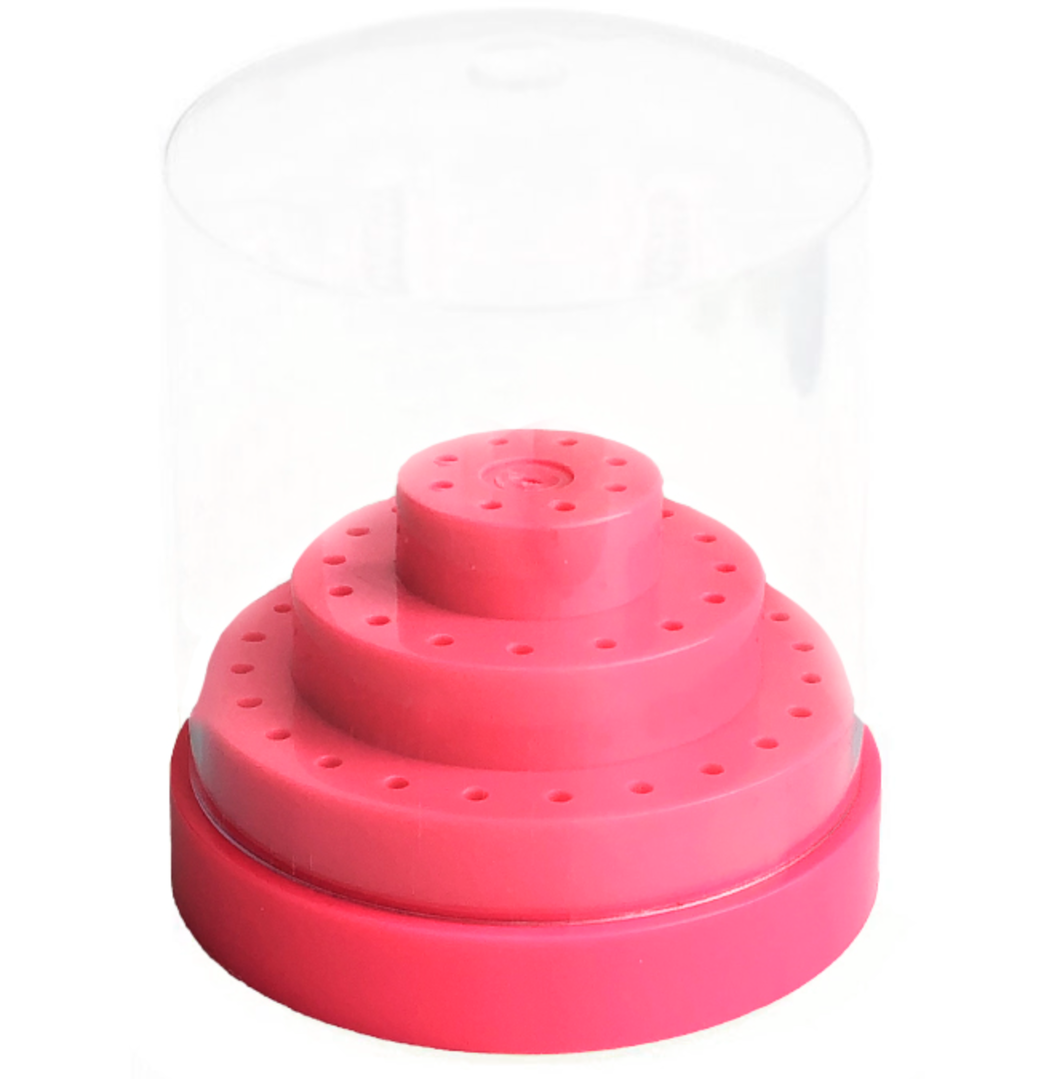 Stand for cutters (nozzles) with a cover (48 holes) large, bright pink