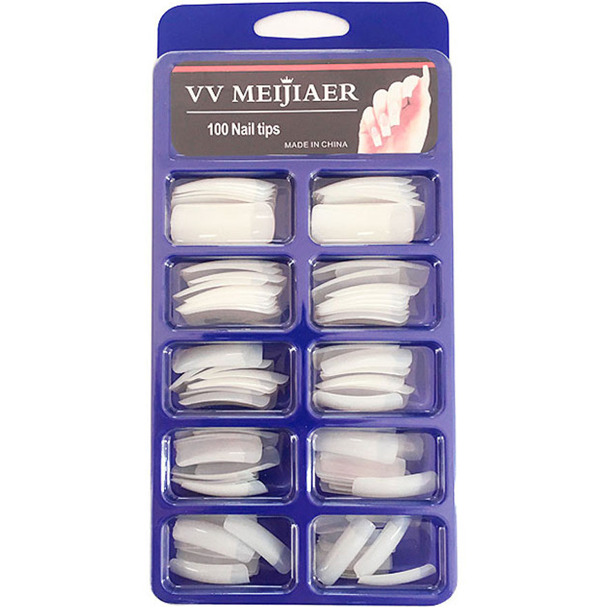 VV Meijiaer Tips for nail extension, Classic (wide contact area), 100 pcs., Matte
