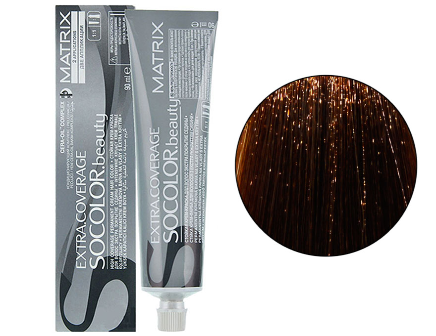 Крем-краска для волос Matrix So Color Extra Coverage 505G (505.3) светлый шатен золотистый, для седых волос, 90 мл