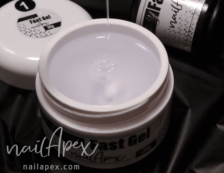 NailApex Easy Fast Gel Жидкий гель №1 прозрачный, 30 мл