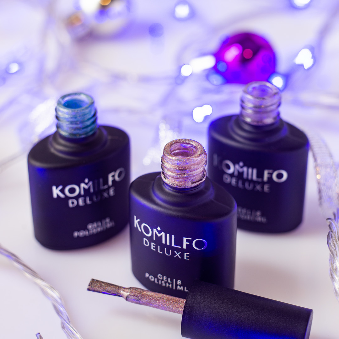 Gel Polish Komilfo Holographic 008 (blue), 8 ml Gel Polish Komilfo Holographic 008 (blue), 8 ml