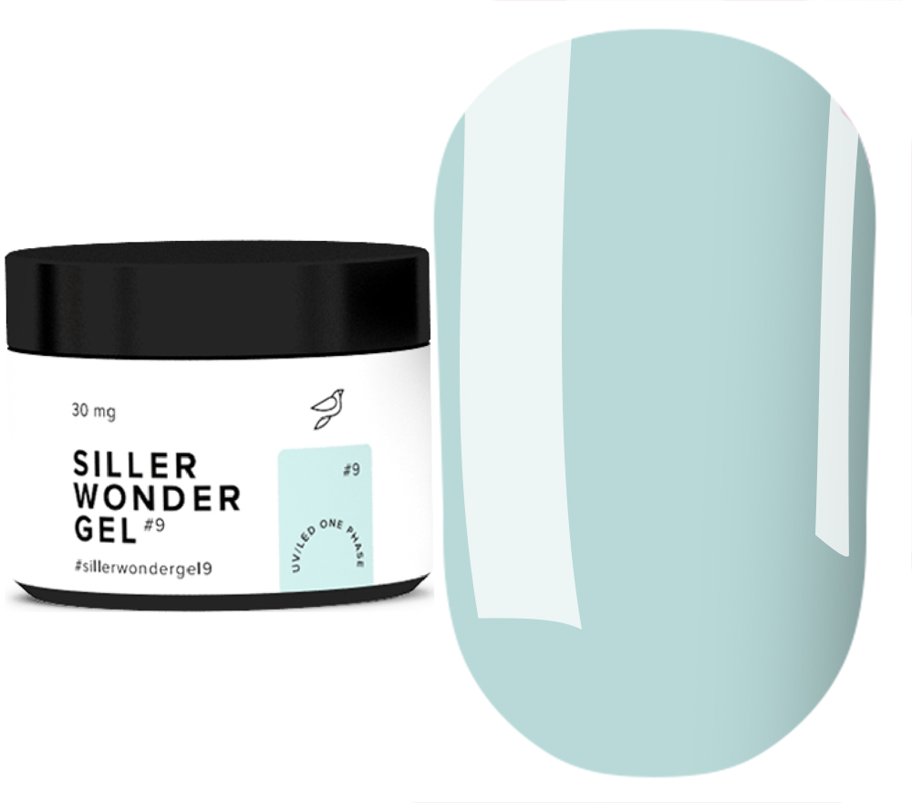 Siller LED / UV Wonder Gel No. 09 (One Phase), pale blue, 30 ml Siller LED / UV Wonder Gel No. 09 (One Phase), pale blue, 30 ml