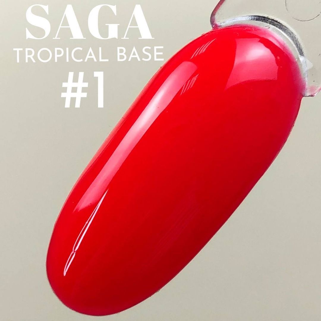 SAGA professional tropical BASE brush 1 (red, neon), 9 ml