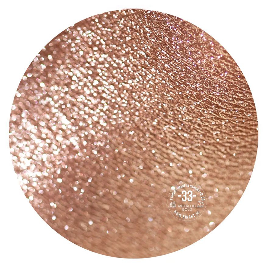 Pigment for eyelids SINART, Metalic Gold No. 33 (metallic gold), 0.5 g