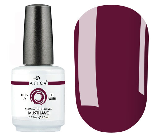 Atica Musthave GPM162 gel varnish (wine, enamel), 7.5 ml
