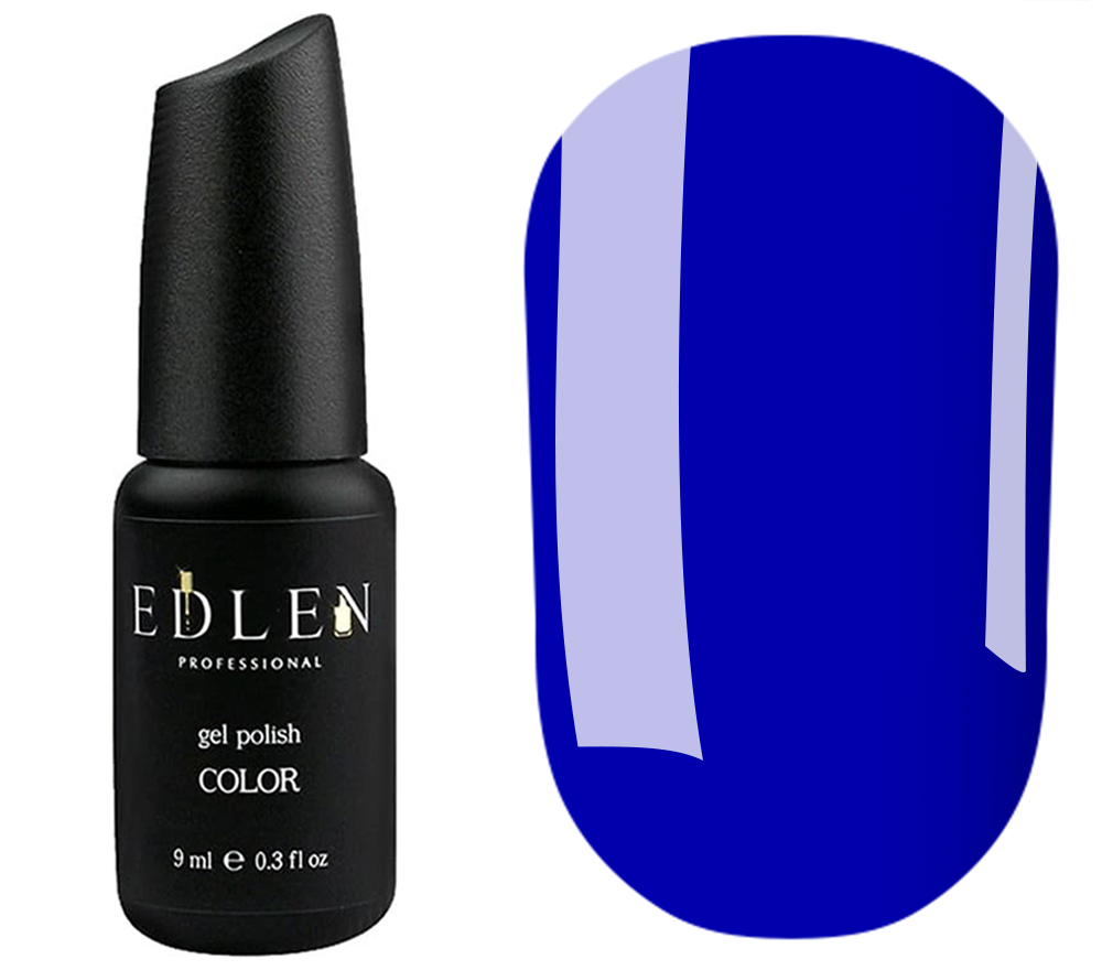 Edlen Gel nail polish 054 (electric blue, enamel), 9 ml