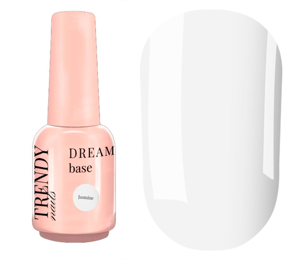 Trendy nails Dream Base Jasmine (молочный белый), 15 мл