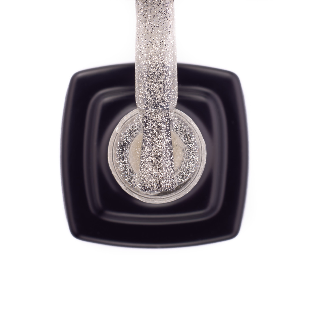 Kira Nails gel varnish No. 162 (gold with silver sparkles, enamel), 6 ml