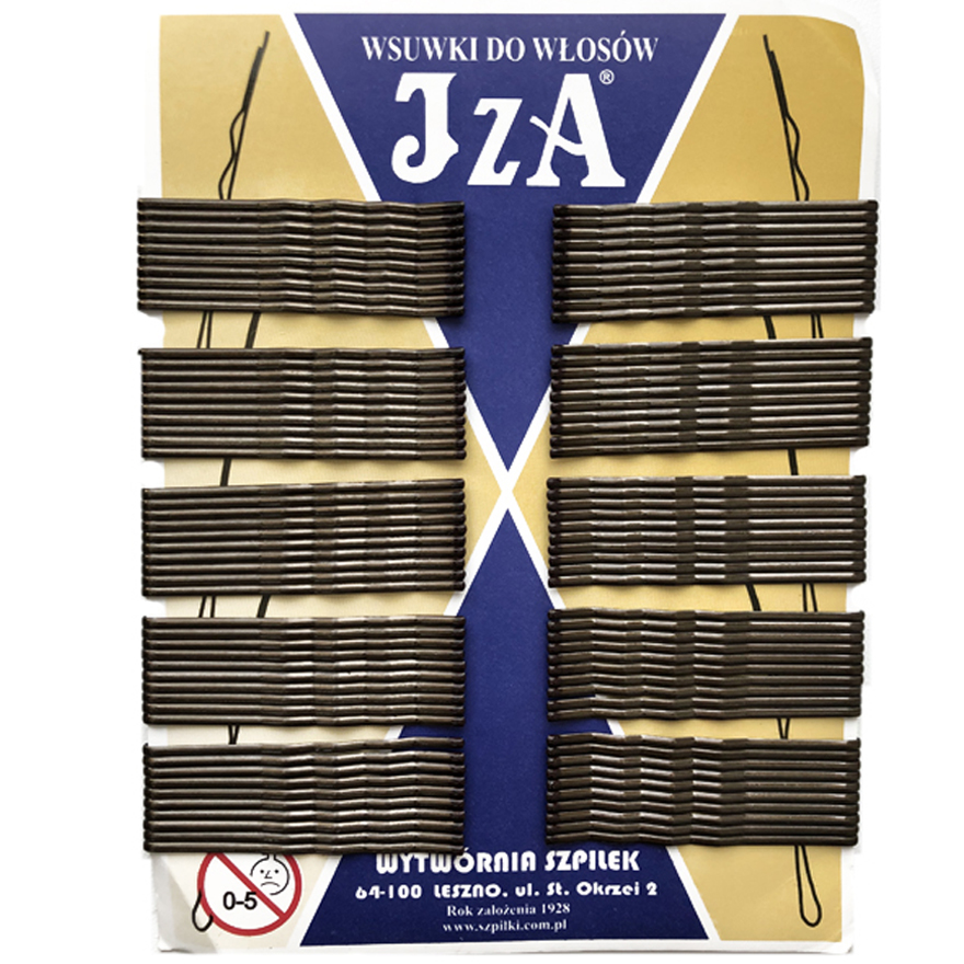 JZA invisible brown 6 cm wavy (100 pcs)