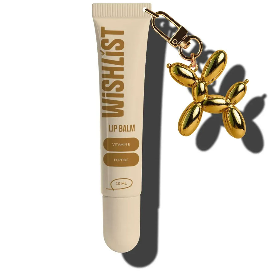 WISHLIST Бальзам-блиск для губ Lip Gloss Balm - Blessed Honey + Іграшка-брелок, 10 мл