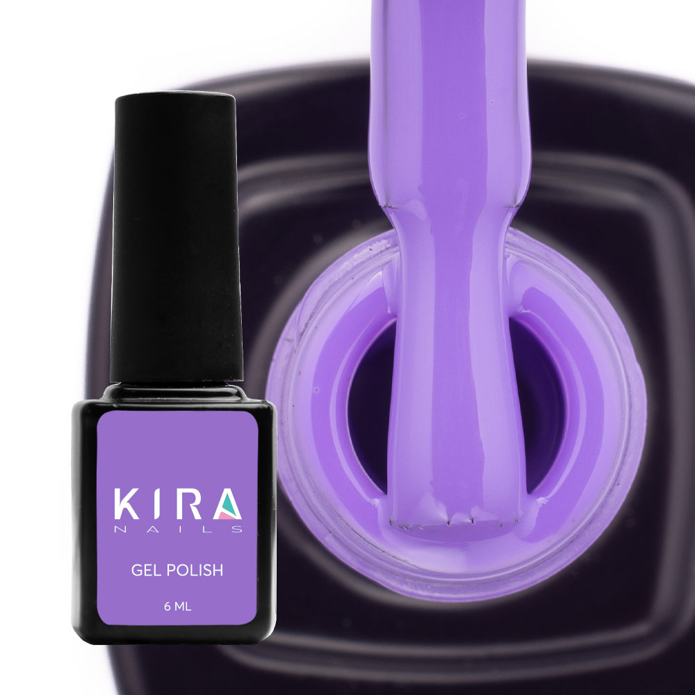 Kira Nails gel varnish No. 135 (purple, enamel), 6 ml