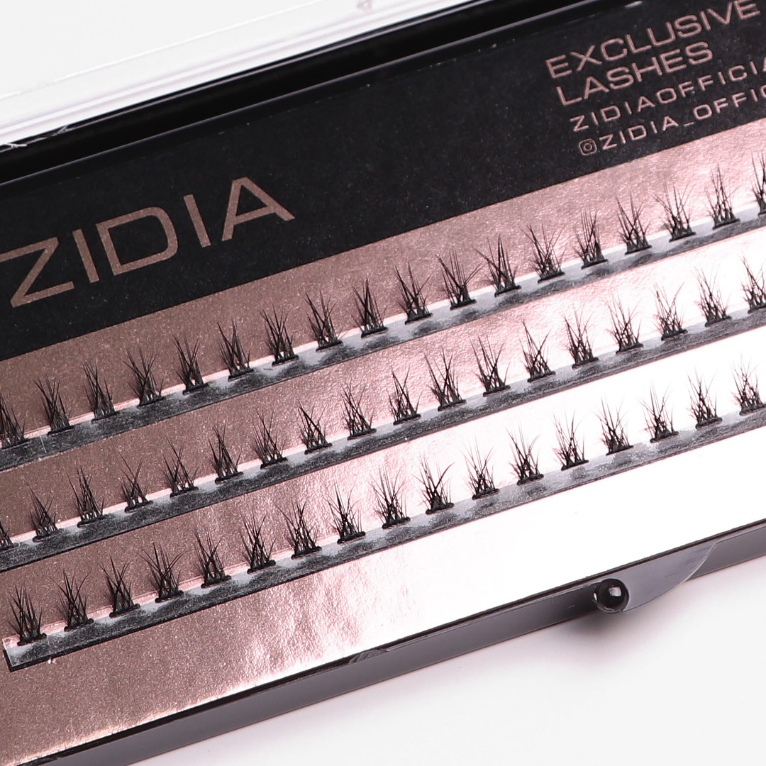 ZIDIA Cluster lashes Вії-пучки 20D Flame Series C 0,10 (3 стрічки, розмір 6 мм)