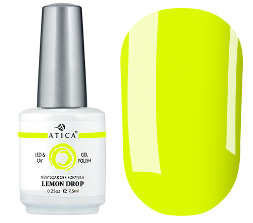 Atica Lemon Drop GPM38 gel-varnish (poisonous yellow, enamel), 7.5 ml