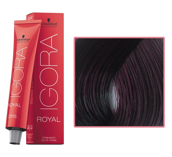 Schwarzkopf IGORA Royal Професійна фарба для волосся 5-99 світло-коричневий фіолетовий екстра, 60 мл