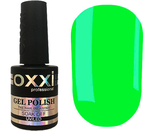 OXXI Гель-лак для ногтей №226 (ярко-салатовый, эмаль), 10 мл