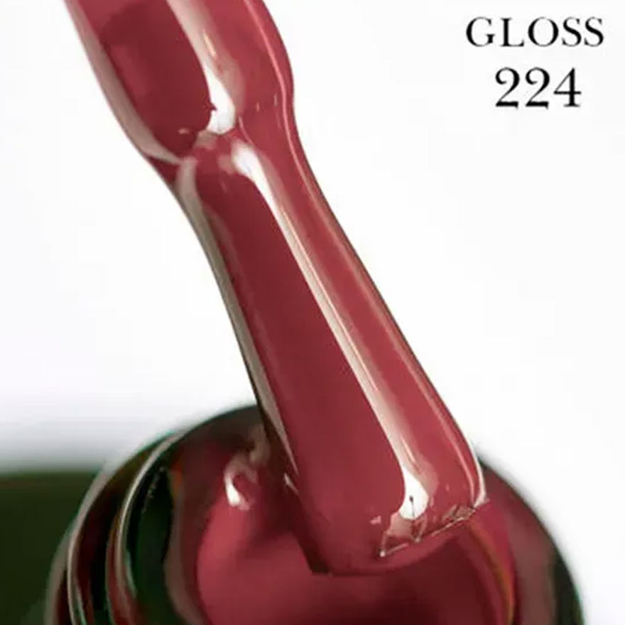 Gloss Gel polish No. 121 gel-varnish (pink translucent, for a jacket, enamel), 11 ml