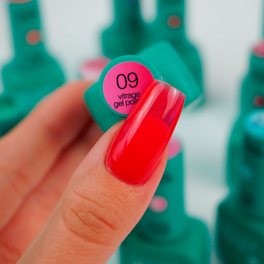 Siller gel varnish No. 037 (warm red, enamel), 8 ml