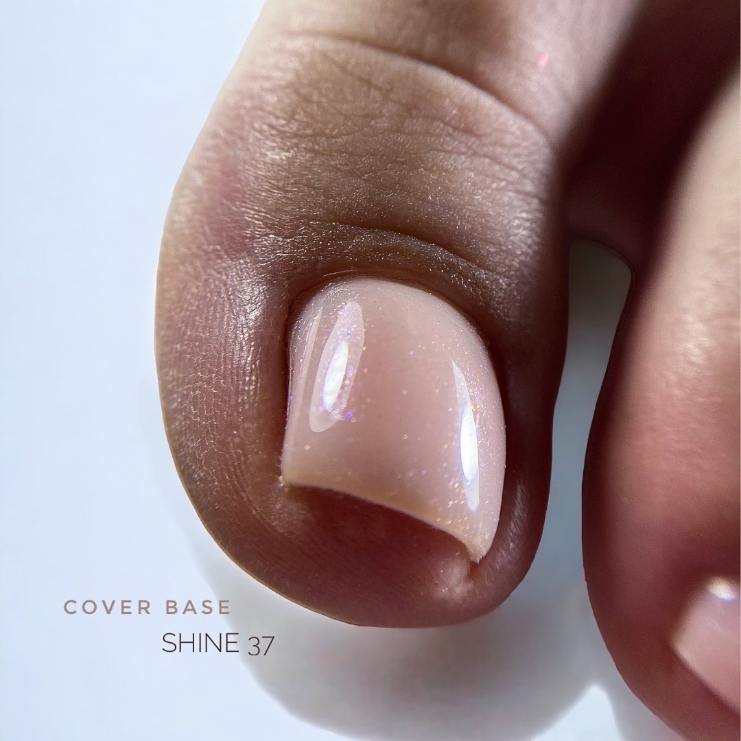 Grade Nail base Shine base 37 (gentle peach with micro-shine), 15 ml